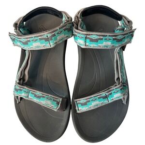 Teva Sandals Hiking‎ Water Sport Adjustable Straps Teal Gray Women's 6